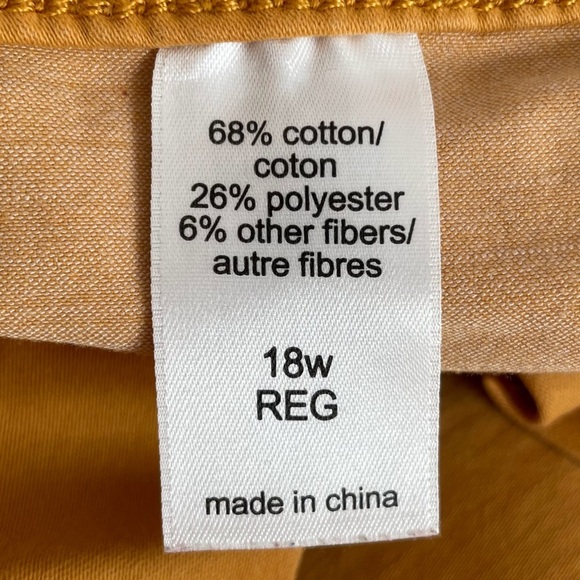 Maurice’s Yellow High Waisted Jeggings Size 18W Reg (Hemmed to Petite Length) - Picture 9 of 10